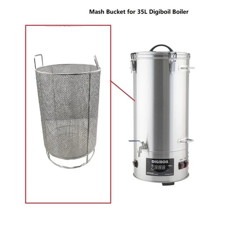 Full Stainless Steel Mash Bucket for 35L digiboil Boiler - Brew with 35L Boiler