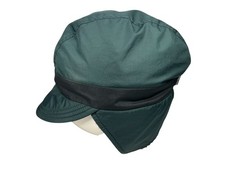 PATAGONIA x USA-MADE Green Nylon Warm FLEECE-LINED DUCK-BILL HAT Winter Hike Ski