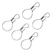 5pcs Stainless Steel Fish Lock Live Bait Clip Single Hand Lure Fishing Tackle