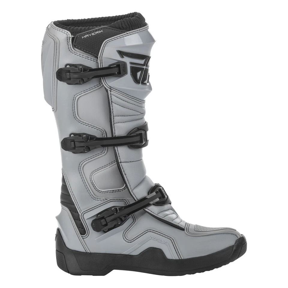 Fly Racing Gray and Black Maverik MX Off Road Boots Men's Sizes 7, 8 & 14 - Image 2 of 4