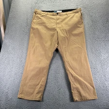 Old Navy Ultimate Tech Pant Mens 44x30 Brown Cotton Chino Slim Fit Preppy Office