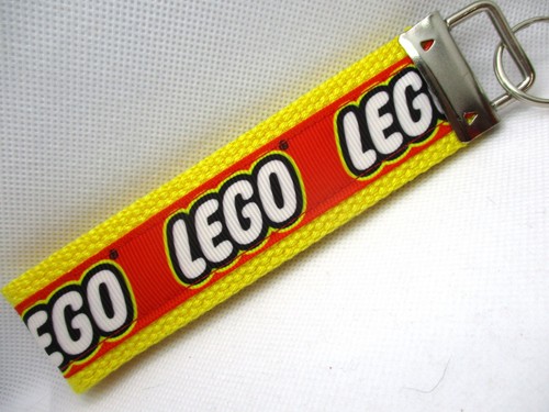 Lego Construction Toy Ribbon on Strong Webbing Key Fob, Keychain, Wristlet - Picture 3 of 11