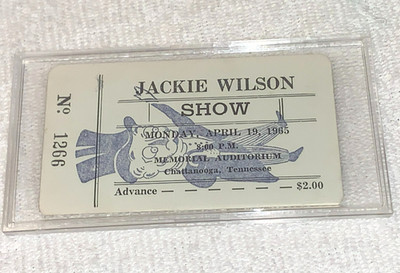 JACKIE WILSON UNUSED 1965 CONCERT TICKET Memorial Auditorium Chattanooga USA