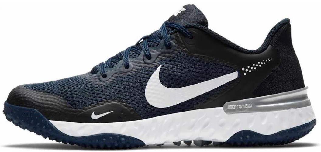 Size 10 - Nike Alpha Huarache Elite 3 Turf College Navy for  display picture 1