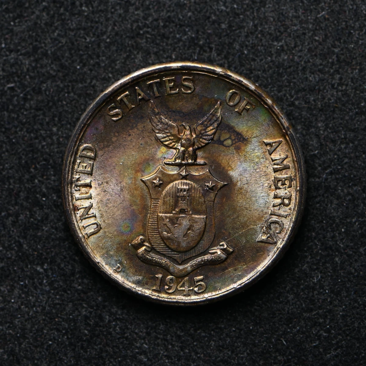 1945-D Philippines Twenty Centavos Amazing Color BU+ (cn16696) | eBay