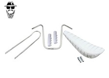 ORIGINAL LOWRIDER U Handlebar 25.4mm Sissy Bar White Stripe Banana Seat/Grips.