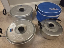 EverNew Cooker Camping Backpacking Aluminum Cooking Set 3 In 1