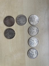 5 D-Mark from 1974 to 1979 Mint F J D West Germany 11.2 g in 625 Silver 7 Grams Silver