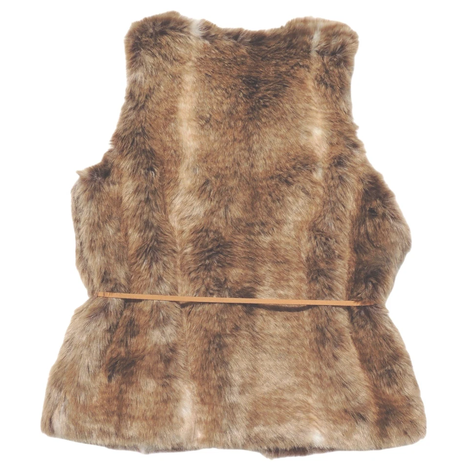 Oshkosh B’Gosh Chaleco de Piel Sintética Niña’s 10 Hermoso Marrón y Tostado Con Faja de Cuero Foto 2 de 4