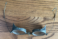 Vintage Safety Goggles Mesh Side Shields Wire Curved Ear Pieces Patent 6/17/1917