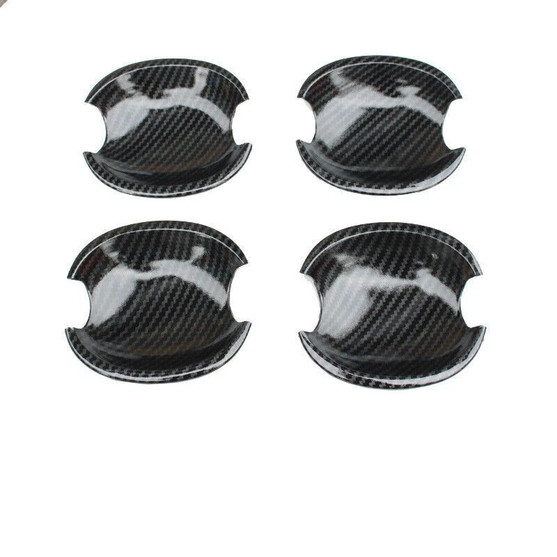 Cubierta de taza de tazón de puerta exterior de fibra de carbono para Volkswagen Jetta MK6 2012~2018 Foto 4 de 4