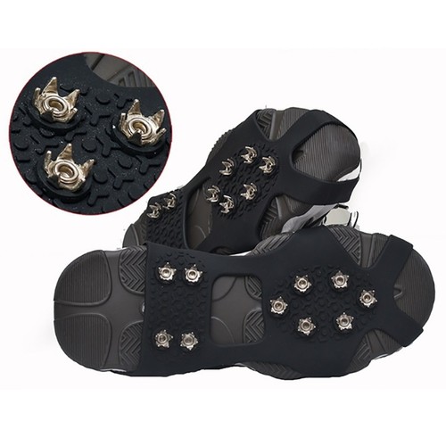Crampones Tacos de Hielo Empuñaduras de Nieve de Tracción para Bota y Zapatos, Picos para Zapatos para Adultos - Imagen 11 de 11