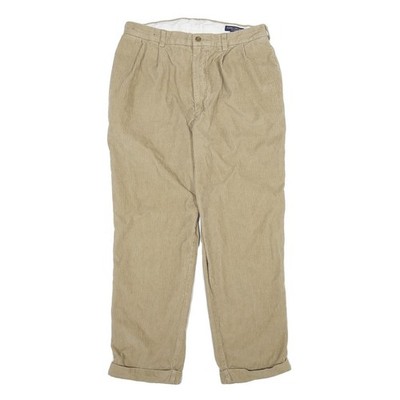 DANIEL CREMIEUX Herren Baumwoll Beige Regular Tapered Hose W33 L30 Zip