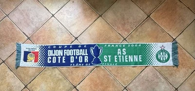 Football echarpe scarf Dijon Foot v Asse St Etienne 1/32° coupe de France 2004 - Photo 1/2