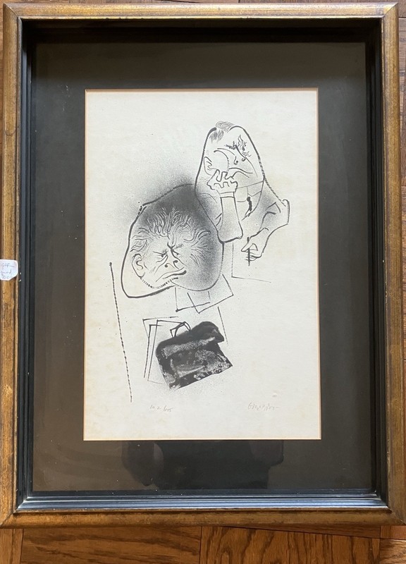 William Gropper Business Meeting SIGNED NUMBER Orig 1960 Lithograph FRAMED