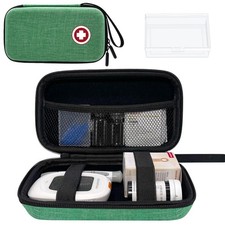 ICIMBI Diabetic Supplies Travel Case, Carrying Case Organizer for Green