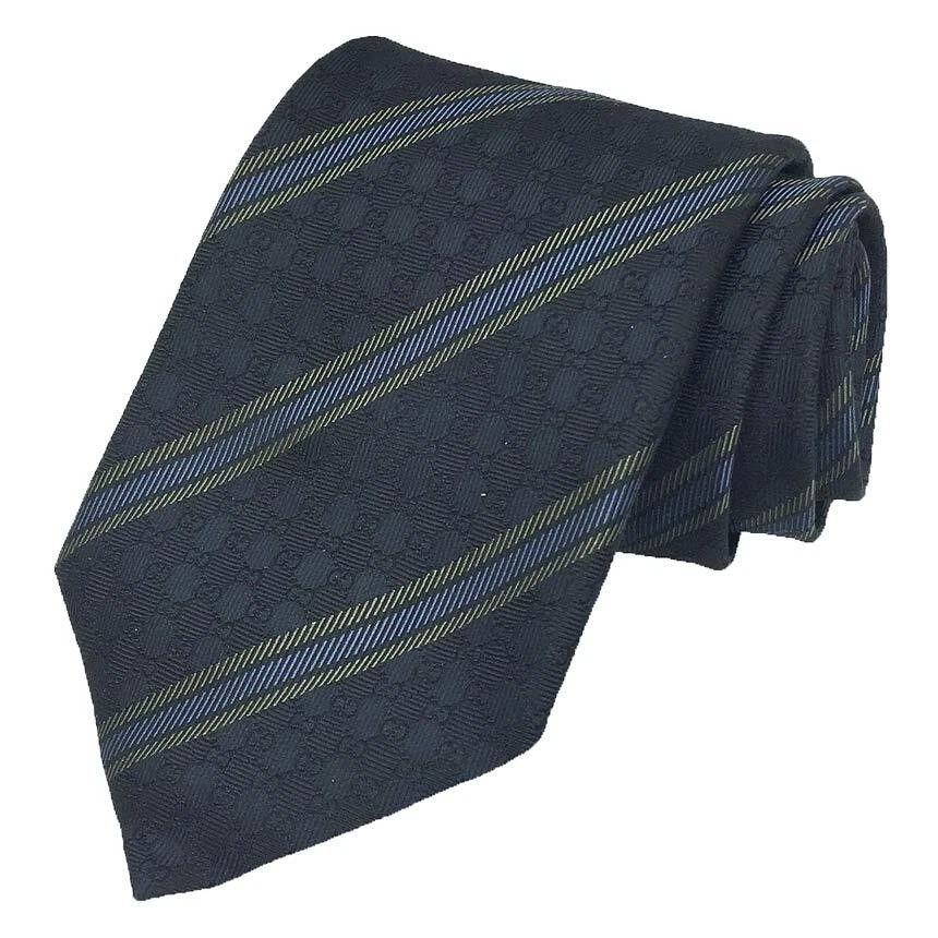GUCCI Cravate GG Rayure Marine Neuf Homme S Vêtements Accessoires aq9517