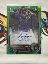 2025 Bowman Chrome Kyle Karros Auto /99 1st Green Lava Refractor #CPA-KK Rockies