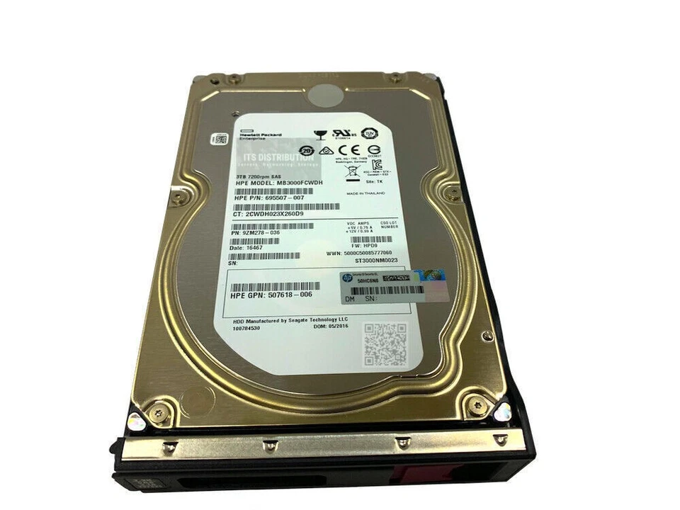 797525-001 797277-B21 For HPE 3TB Internal 3.5" SAS 6Gb/s 7.2K Hard Drive HDD - Image 2 of 3