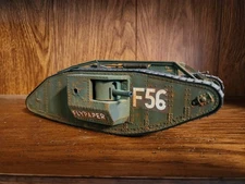 Vintage 1917 British Mark IV Male Tank "FLYPAPER" F56 WWI, Battle of Cambrai