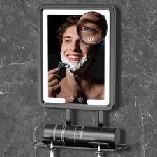 COSMIRROR Heated Shower Mirror Fogless for Shaving, Anti Fog Shaving Mirror w...