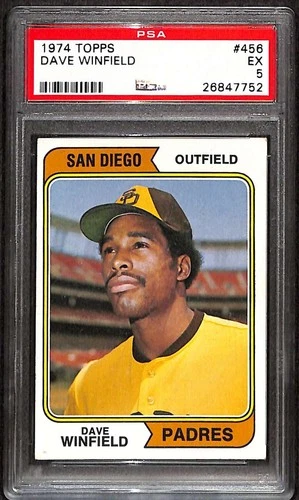 1974 Topps #456 Dave Winfield HOF RC PSA 5 EX C97553