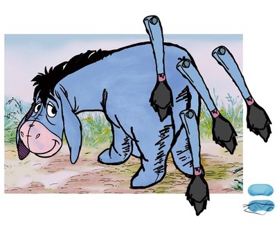 Winnie Party Games Pin The Tail Game for 20 Guests Fun Games for Pooh Birthda...