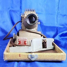 Vintage Golde Manumatic Slide Projector 300P 1042V Blower Cooled Working W/Case