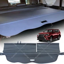 Cargo Cover Rear Trunk Retractable Privacy Shade For2010-2024 Lexus GX GX460 BLK