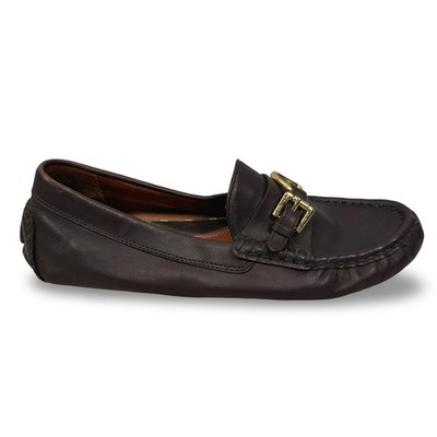 Polo Ralph Lauren Anders Bit Mens 8 D Dark Brown Leather Driving Loafers Shoes