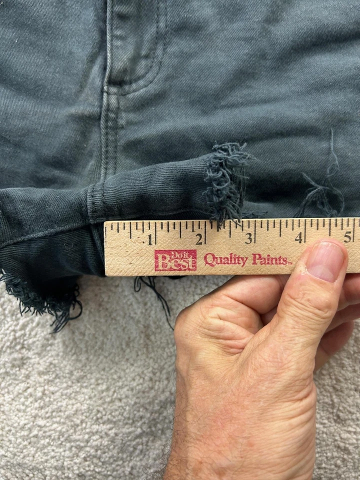 Pantalones Cortos ROSA Victoria's Secret Para Mujer 24 Tiro Alto Dobladillo Deshilachado Denim Envejecido Je Foto 4 de 4