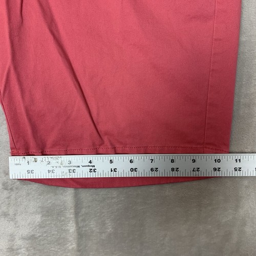 Brooks Brothers Shorts Mens 36 Coral Solid Straight Flat Front Casual Preppy - Picture 5 of 9