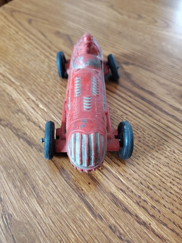 Vintage Toy Auburn Rubber 6" Open Wheel Red Race Car - Picture 2 of 5