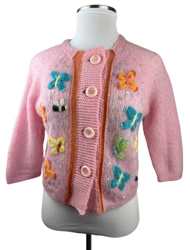 * С дефектами * Free People бабочка блестки кардиган свитер большой кокет фея прихоть - Изображение 2 из 4