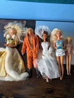 Vintage Barbie 80s 90s Figure Lot of 5 Barbie & Ken Dolls w/ Clothes