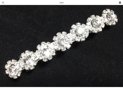 Bridal Wedding Prom Silver Crystal Diamante Hair Grips Clips