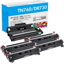 High Yield TN760 Toner DR730 Drum Compatible With Brother HL-L2390DW Lot