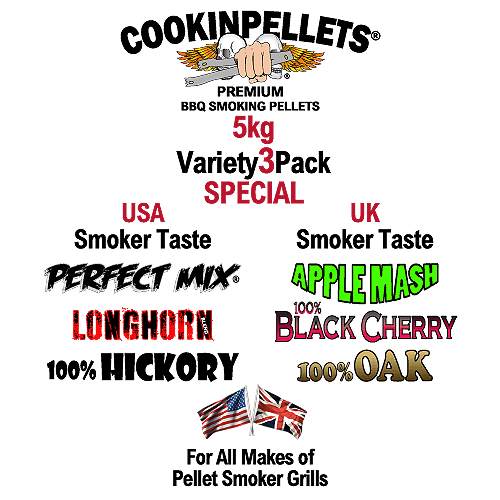 CookinPellets Perfect Mix Premium Smoker Pellets for ALL makes BBQ Smoker Grills - Foto 4 di 31
