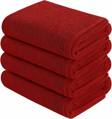 Große Badetücher 4er-Pack 100 % Baumwolle 27""x55"" hoch saugfähig weich mehrfarbig - Bild 14 von 17