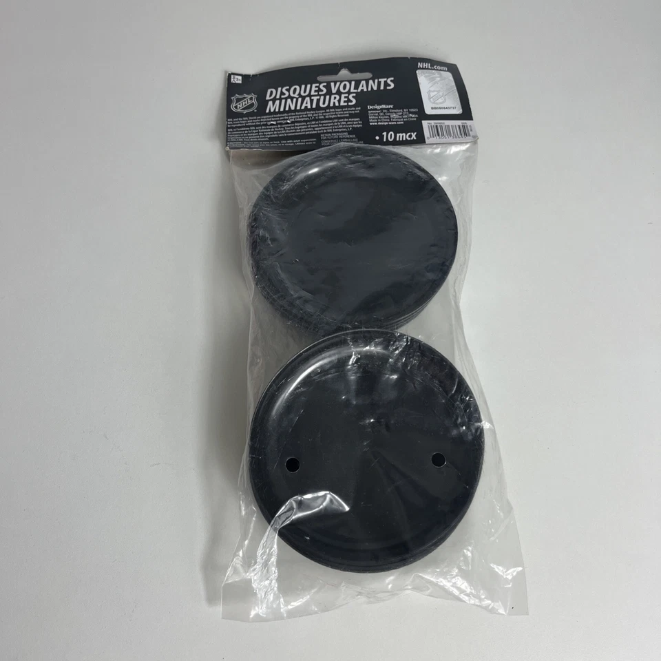 NHL Mini 4” Flying Disc Discs Black 10 Pack Amscan Sports NEW - Image 2 of 4