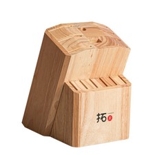 TURWHO Gomma Legno Cucina Coltelli Blocco Conservazione Bacchetta Supporto 15 Fessure