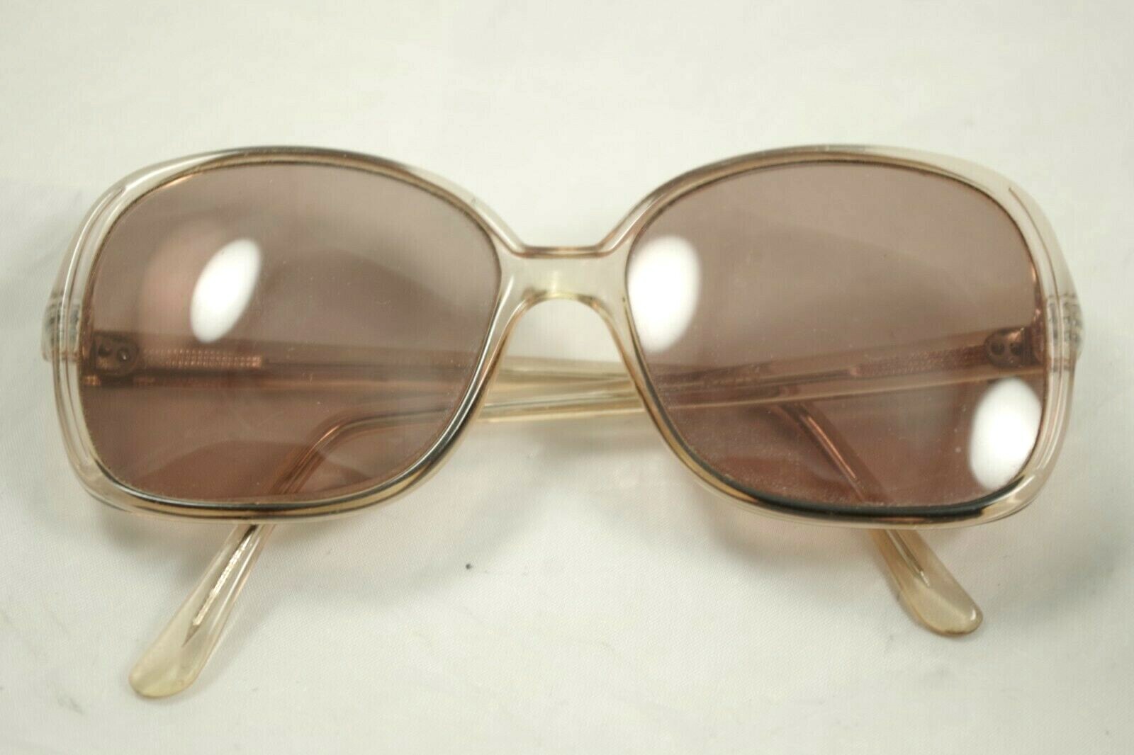 Vintage Round Rectangular Sunglasses Transparent … - image 2