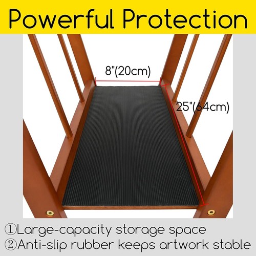 MEEDEN Wood Large Print Rack with Castors, Artist Storage and Display Rack, Prem - Picture 4 of 7
