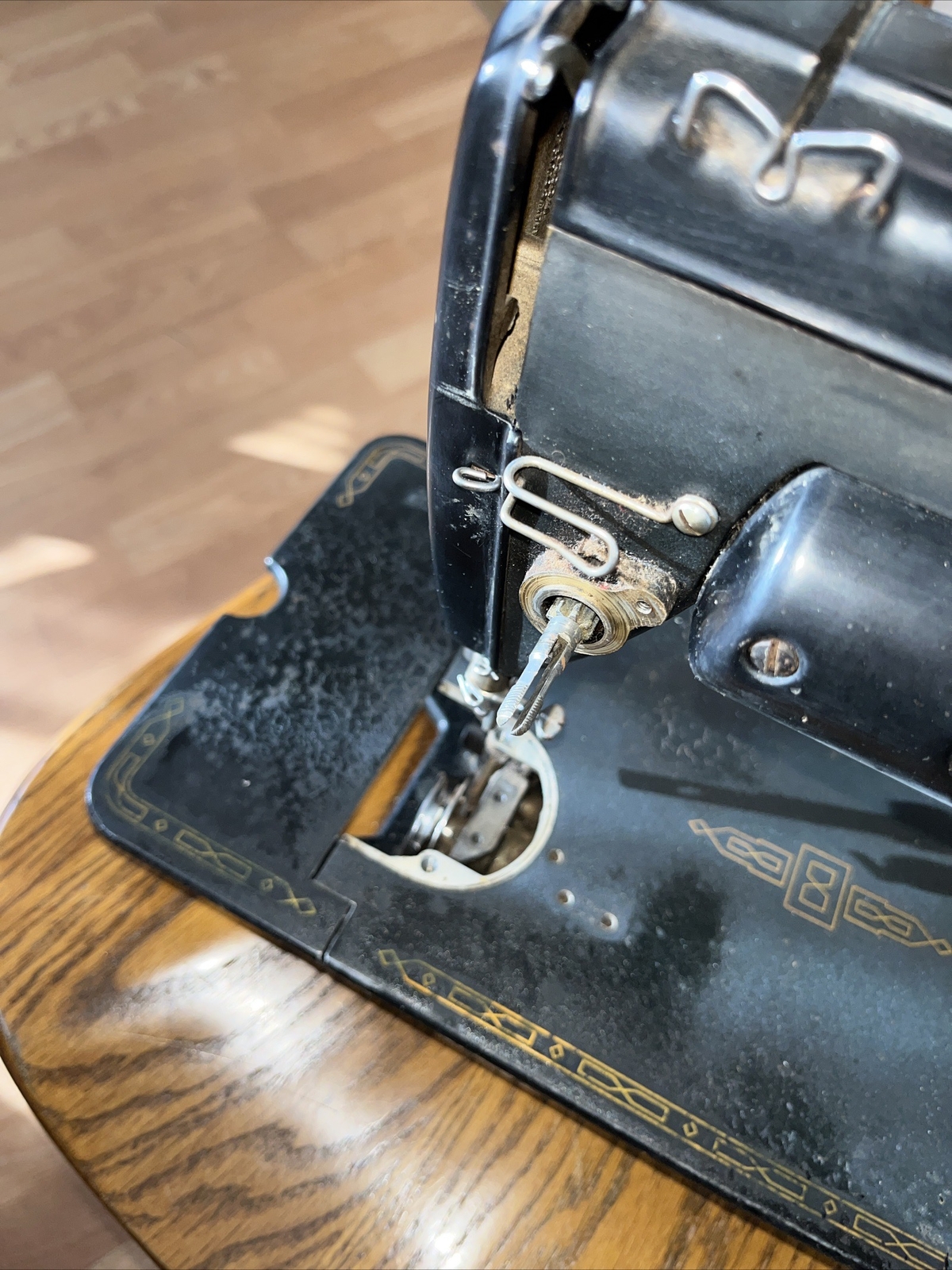 Vintage 301A Black Singer Sewing Machine Head Only Very Few Parts ASIS