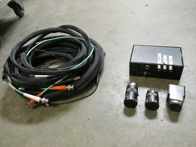 Mini Box Kamera mit 2 x CCTV Objektiven, Akku Netzteil & Kabeln