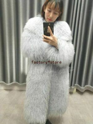 Women's Real Mongolian Sheep Fur Coat Hooded Wool Fur Coat Winter