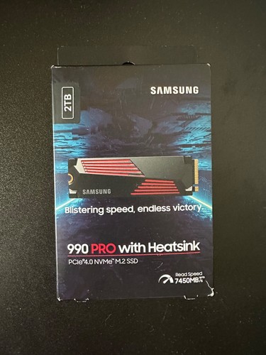 Samsung 990 PRO 2TB with Heatsink Model PCIe 4.0 NVME M.2 SSD