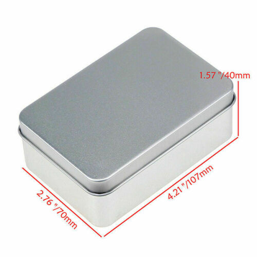 Scatole Vuote Latta Piccola Scatola Deposito in Metallo Gioielli Argento Chiavi Monete Flip Organizer - Foto 10 di 10