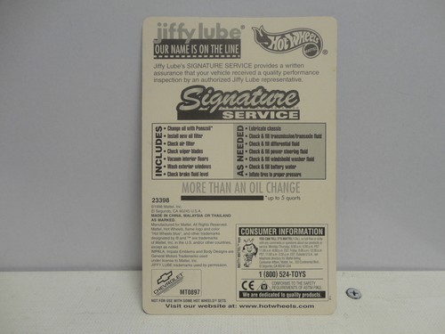 Hot Wheels '65 IMPALA White 1965 Chevy w/RR REAL RUBBER TIRES Jiffy Lube - Picture 4 of 4