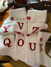 Wondershop Initial Letter Monogram Knit Christmas Stocking 19" Wh Z O V X Q Y U